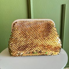 Gold Evening Clutch, Evening Clutch With Sequins, Gold Sequin Clutch Bag - Etsy Glamorous Rectangular Sequined Evening Bag, Sequined Party Clutch Bag, Party Clutch With Sequins, Rectangular Sequin Party Clutch, Rectangular Sequined Party Clutch, Party Clutch Bag With Sequins, Party Sequined Pouch Bag, Sequined Party Pouch Bag, Evening Bags With Sequins For Party Season