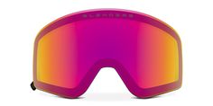 an image of a pair of ski goggles with red lenses on white background