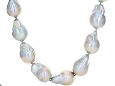 Genusis™ 14-17mm platinum cultured freshwater pearl rhodium over sterling silver 22 inch necklace. Measures approximately 1 1/16" L x 13/16" W and has a spring ring closure. Colors, shapes, and sizes may vary. Silver Single Strand Pear-shaped Necklaces, Silver Drop Jewelry With High Luster, High Luster Silver Drop Jewelry, Aka Christmas, Jtv Jewelry, Spring Rings, Fresh Water, Freshwater Pearls, Pearl Necklace