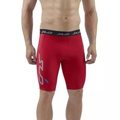 Sub Cold Men's Red Compression Base Layer Athletic Shorts. Brand: Sub Sports Size: Small, Men's Top Waistband Measurements Represent Size With And Without Stretch. New With Tags Red Stretch Athletic Shorts For Training, Red Compression Sporty Shorts, Red Sporty Compression Shorts, Stretch Red Bottoms For Sports Events, Red Stretch Bottoms For Sports Events, Functional Red Athletic Shorts, Red Athleisure Athletic Shorts For Sports, Red Moisture-wicking Shorts For Running, Fitted Red Bottoms For Sports Events