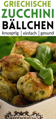 Gesunde Zucchini Bällchen Zucchini Snacks, Zucchini Feta, Low Carb Vegetarian, Low Carb Eating, Eat Smart, Veggie Recipes, Soul Food, Baby Food Recipes, Workout Food