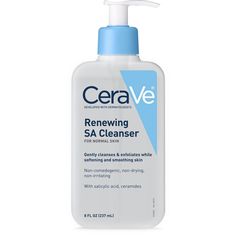 CeraVe SA Cleanser | Salicylic Acid Cleanser with Hyaluronic Acid, Niacinamide & Ceramides| BHA Exfoliant for Face | Fragrance Free Non-Comedogenic | 8 Ounce Features [ EXFOLIATING FACE WASH ] Salicylic acid (SA) is a beta hydroxy acid (BHA), an effective exfoliator that removes dead skin cells and promotes radiance. Salicylic acid acts as a chemical exfoliant which feels less harsh than physical ones like face scrubs [ FOAMING CLEANSER ] Dispenses as a clear gel and transforms into a foaming face wash as you lather. With hyaluronic acid, niacinamide, and vitamin D, this facial cleanser cleanses, exfoliates, and hydrates skin without leaving a stripped & tight feeling [ FACE EXFOLIATOR FOR ACNE PRONE SKIN ] This face cleanser is suitable for acne prone, oily skin and even those with psoria Cerave Sa Cleanser, Bha Exfoliant, Cerave Cleanser, Cerave Skincare, Salicylic Acid Cleanser, Exfoliating Face Wash, Exfoliating Face, Bumpy Skin, Acne Cleansers