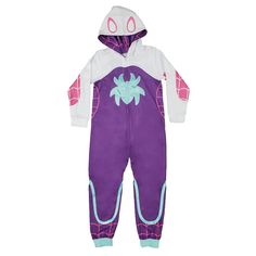 PRICES MAY VARY. Includes a kid's unisex Halloween costume one-piece pajama zip-up jumpsuit with a hood. Does not include anything else. Adorable and eye-catching jumpsuit feature a hood with eyes, spider on the front, and spider webs. Our Pajamas Costumes are all made from the best materials and are available unisex in kid's standard fit sizes ranging from 2T - 7/8. Our costumes are fun, warm, comfortable, and unforgettable. Costume Agent Spider Purple Pink Superhero Ghost Pajama Zip Up Jumpsui Agent Spider, Pink Superhero, Zip Up Jumpsuit, Popular Costumes, Pajama Costume, 80s Costume, Childhood Tv Shows, Red Sunglasses, Popular Shirt