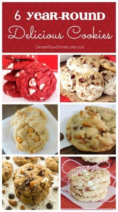 six year round delicious cookies collage