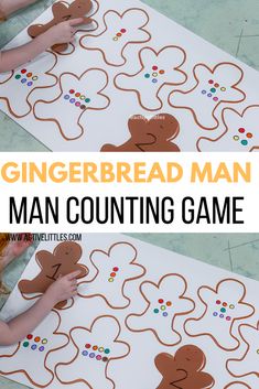 gingerbread man game for kids to play on the floor with their hands and fingers