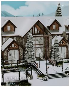 Frost Point Ski Resort [ Rental ] ♥ The Sims 4: Speed Build // CC | Patreon Sims 4 Lodge House, Sims 4 Ski Resort, Ski Resort Bloxburg, Sims 4 Ski Lodge, Sims 4 Mt Komorebi Cc, Sims 4 Lodge, Sims 4 Winter Cc Decor, Sims 4 Snowboarding Cc, Mt Komorebi Sims 4