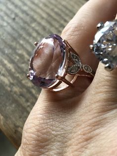 A gorgeous vintage style rose gold 10CT oval cut Rose de France Amethyst. Natural Rose de France Amethyst - 10CT Oval 18K Rose Gold/ 925 sterling Side stones white topaz gift box Elegant Oval Rose Gold Amethyst Ring, Elegant Rose Gold Oval Amethyst Ring, Elegant Oval Amethyst Ring With Diamond Accents, Elegant Oval Amethyst Ring In Rose Gold, Elegant Rose Gold Amethyst Ring, Rose Gold Amethyst Ring With Gemstone Accents For Anniversary, Luxury Rose Gold Amethyst Ring As Gift, Oval Rose Gold Rings With Gemstone Accents, Formal Rose Gold Amethyst Ring With Gemstone Accents