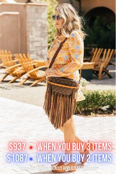 Compact shoulder bag, versatile and cleverly designed, with an exterior front pocket perfect for your essentials. The Riviera is an ideal go-everywhere bag that is lightweight and roomy yet emanates effortless boho-chic. Dimensions: Width: 11.5"x Height: 7.25" Depth: 2.5" Fringe Length: 13.5" Strap Options Option 1: (NEW!) Adjustable crossbody strap that can adjust from 30" to 57" Option 2: 47" Crossbody strap Lead Time: 2-6 weeks Guarantee Of Authenticity We put every bag through a multi-point, brand-specific authentication process by our team of luxury experts. Our reputation is on the line, so you can rest-assured your purchase is an authentic vintage designer bag. ***charm and beads pictured with bag are included in price