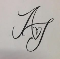 the letter f is made up of black ink and has heart shaped letters on it