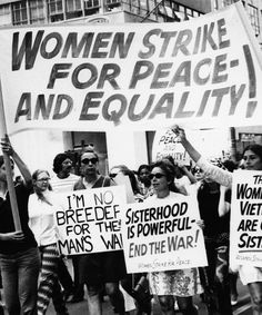 women strike for peace and equal rights march in new york city, ny on may 1, 1970