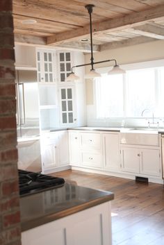 the kitchen is clean and ready for us to use in its new owner's home