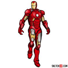 a drawing of iron man from the avengers