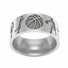 Ring Basketball, Spinning Necklace, Basketball Ring, Silver Wedding Rings, Silver Band Ring, Silver Wedding