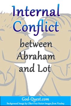 an image of two people kissing each other with the words interfact between abraham and lot