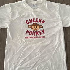 Cheeky Monkey T-Shirt Fast Shipping $25 Lowest I Can Do Custom Deadstock Hit Me With Questions Cute Vintage Shirts, Random T Shirts, Festival T Shirt, Printed Tshirts, Retro T Shirts, Funny Shirts Women Hilarious, Custom Shirts Ideas, Silly T Shirts, Cute T Shirt Designs