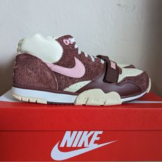 This Is For An Authentic, Brand New Pair Of Nike Air Trainer 1 Valentine's Day 2023 Sneakers Dm0522-201 Men’s Size 10.5. I Will Ship Fast, Same Or Next Business Day. I'm A Trusted Seller With Excellent Feedback, You Can Buy With Confidence. I Don't Accept Returns, So Please View All Photos Carefully And Read Descriptions In Full. Feel Free To Ask Any Questions. I Have Many Other Items Available And Much More, Please Take A Look At My Other Items. Thank You For Looking! Pink High-top Sneakers For Training, Pink Sneakers With Gum Sole For Light Sports, Pink Sneakers With Gum Sole For Casual Sports, Casual Pink Basketball Shoes For Training, Pink High-top Athleisure Custom Sneakers, Pink Cushioned High-top Sneakers For Sports, Pink Mid-top Sneakers With Cushioned Footbed, Nike Custom Pink Sneakers For Light Sports, Pink Low-top Basketball Shoes With Gum Sole