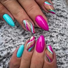 24 Pieces Fake Press On Nails Color May Vary Due To Lighting Size One Size Condition New Comes With Mini Nail File And Glue Adhesive Strips Glitter Tip Nails, Unghie Sfumate, Acrylic Nail Kit, Studded Nails, Bright Nails, Stick On Nails, Nailed It, Nail Art Hacks