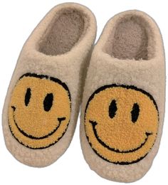 Smiley Face Slippers, Birkenstock Slippers, Michael Kors Slides, Pink Pom Poms, Uggs Moccasins, Ugg Slides, Faux Fur Slides, Crocs Classic Clogs, Fuzzy Slippers