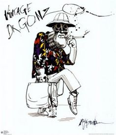 Loose, cool natural lines Ralph Steadman Ipad Skin, Pulp Fiction, Caricatures