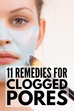 Want to know how to get rid of clogged pores on your nose, chin, cheeks, and/or forehead? We're sharing our fave tips, remedies and products that work fast! Clogged Pores On Nose, Get Rid Of Clogged Pores, Dry Oily Skin, Nose Pores, Diy Facial, Natural Sleep Remedies, Clear Pores