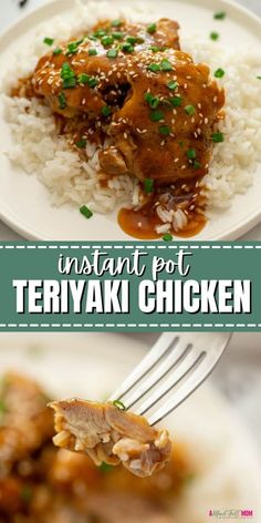 an image of instant pot teriyaki chicken on a plate