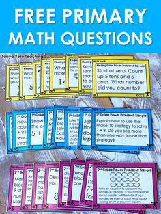 free printable worksheets to help students practice their primary math skills with these