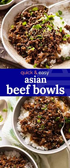 Beef Mince Recipes, Asian Condiments, Beef Bowl Recipe, Beef Bowls, Ground Beef Recipes Easy