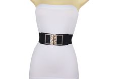 Style : Fashion stylish dress up party look / Waist or HipCondition : Brand NewColor : Black faux leather and stretch waistband strap + gold metal buckle Size: One Size Belt - Adjustable Can Fit Size Small - Medium Waist Size: About 28" - 39"Belt Width : About 2 4/8" wide Brand New Trendy Urban Superb Women Waistband Spring Summer Winter Fall Modern All Year Around Collection Ladies Fashion Feminine Style Sexy Premium Belt - perfect for day or night look great for a party Brand new sexy fun and Dress Up Party, Fashion Feminine, Bling Fashion, Metal Skull, Belt Gold, Up Party, Dressy Fashion, Belt Style, Party Look