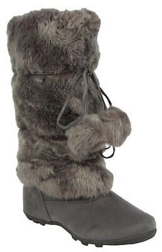 EZGD Blossom Talia-Hi Women Ladies Mukluk Faux Fur Mid Calf Warm Winter Snow Boo | eBay Mukluk Boots, Warm Winter Boots, Faux Fur Material, Snow Fashion, Faux Fur Boots, Favorite Boots, Winter Snow Boots, Fur Boots, Winter Snow