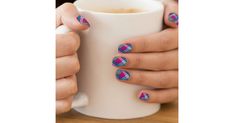 Pink Blue Plaids, Checks, Tartans Minx Nail Art | Zazzle Nail Art Simple, American Nails, Red And Green Christmas, Christmas Nail Art Designs, Christmas Nails Acrylic, Christmas Plaid, Homecoming Nails, Halloween Nail Art