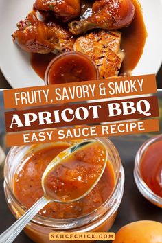 Apricot BBQ Sauce Recipe Apricot Bbq Sauce Recipes, Blackberry Bbq Sauce Recipes, Apricot Bbq Sauce, Best Sauce Recipe, Easy Sauce Recipe