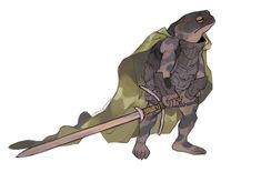 Frog People Art, Dnd Frog Character, Amphibious Humanoid, Dnd Frog, Frog Knight, Dnd Races, Knight Art, Skyfall