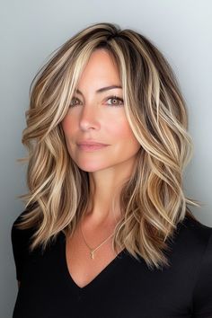 "Elegant Transformations: Gorgeous Hairstyles and Haircuts for Women Over 50. Rediscover Your Radiance! Timeless Looks for Timeless Beauty Same Length Haircut, Medium Length Layers With Bangs, Medium Length With Layers, Blonde Medium Length Haircut, Grey Blending, Mom Haircuts, Medium Layered, Hair Affair, Haircuts For Medium Hair