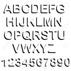 the alphabet and numbers are hand drawn in black ink on white paper stock photo - 547