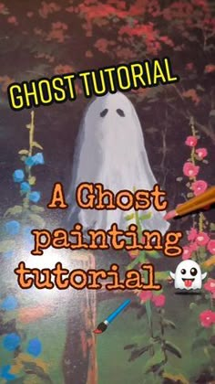 the ghost painting is being used to create an image for this book cover art project