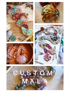 This listing is for *ONE* custom Mala necklace. price is for non-refundable deposit. actual price will vary upon size, stones used, pendants, intricacy, etc and will be determined with you before starting the project. Remainder will be settled via new Etsy listing as digital item (you will be paying shipping on this listing) OR through means of your choice. please let me know if you have questions before purchasing! I will only be offering 5 per month! * My Promise to you is that your mala is 100% one of a kind, high quality and has a lifetime guarantee. I stand behind my products and with care-- should last many years to come. It is normal with wear that eventually a Mala could break. But have no Fear! This is GOOD FORTUNE and I will gladly restring for you ♥︎ * All supplies used here at Meditation Tools, Sparkly Jewelry, 108 Bead, Mala Necklace, Healing Jewelry, Mala Beads, Hippie Chic, Gemstone Healing, Jewelry Tutorials