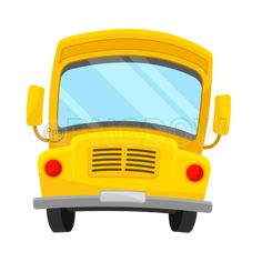 a yellow school bus is shown on a white background