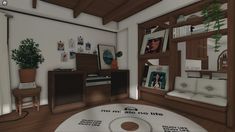 Room Decals Bloxburg, Bloxburg Art Room, Big Houses Exterior, Bloxburg Build Hacks, Bloxburg Apartment, Room Bloxburg, Bloxburg Designs, Bloxburg Decor, Bloxburg Inspiration