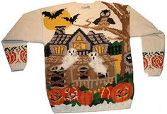 Happy Halloween! Outfits Shifting, Masculine Shirts, Halloween Jumper, Cool Sweaters, Dream Clothes, Ugly Sweater, Baby Fashion, Pumpkins