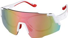 These shield style sunglasses will provide full coverage from the sun during any light sporting activities. The outer tinted shield protects the removeable prescription lenses inside. Please note: do not order tinted polarized or photochromic options for inner lens. | Zenni Rectangle Sports Prescription Eyeglasses White TR Softball Sunglasses, Aviator Eyeglasses, Classic Vibe, Zenni Optical, Large Face, Aviator Glasses, Oval Face Shapes, Oval Face, Sports Glasses