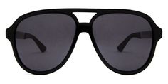 GG0688S by Gucci Men Aviator Sunglasses in Black / Grey + Grey Lenses 100% Authentic and new frame Gucci GG0688S Sunglasses crafted for Men in size 59-14-145. Eye-catching and interesting Full Rim Sunglasses are offered in attractive Black / Grey color and available with Grey lenses of excellent quality. Versatile and stylish, this pair features a unique look, impressive style, and exclusive design to match any refined, making this frame the perfect selection for any occasion. No matter what season is outside, UV rays can always affect your eyes, so it's quite important to get maximum protection with a high-quality pair of eyewear. We introduce excellent catalogs of fashionable and fully-functional shades for modern women, men, and kids to cover your eyes from the sun as well as add your w Men Aviator Sunglasses, Gucci Glasses, Gray Lenses, New Frame, Aviator Sunglasses Mens, Sunglasses Men, Modern Women, Men's Sunglasses, Sunglass Lenses