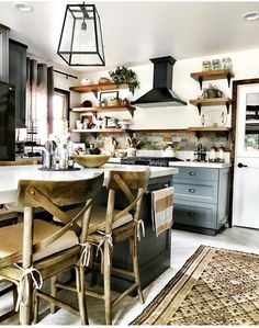 the kitchen is clean and ready to be used as a dining room or family room