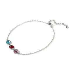 Candy-hued stones add a pop of color around the ankle, a delicate touch for daily life. Crafted in sterling silver, this trendy anklet features candy-hued stones at the center. A simple piece that is perfect with any occasions, this anklet will be a great addition to your wardrobe. If you're looking for the perfect personalized gift, this customized ankle is sure to please.Carat Weight: 4.5 ctStone Size: 6 mmStone Type: Jeulia® StoneNumber of Stones: 3 Stone Shape: RoundStone Color: Fancy Pink, Personalized Silver Anklets, Elegant Multicolor Anklets For Gift, Elegant Multicolor Anklet Gift, Anklets Online, Birthstone Colors, Quality Jewelry, Simple Design, Daily Life, Anklets