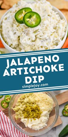 jalapeno artichoke dip is an easy appetizer that everyone will love