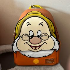 Brand New Orange Backpack For Daily Use, Orange Standard Backpack For School, Orange School Backpack, Orange Backpack With Adjustable Strap, Wicket Ewok, Sequin Backpack, Show White, Loungefly Bag, Woody Toy Story