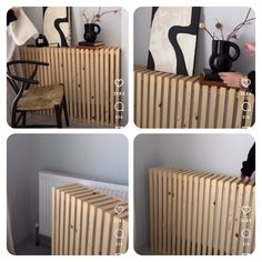 four different views of the same radiator