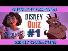 a cartoon character with the title guess the cartoon quiz 1 disney characters are in front of them