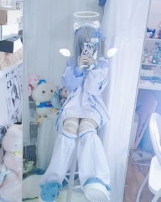 Pastel Techwear, Tenshi Kaiwai Fashion, Agejo Gyaru, Kawaii Outfits, Harajuku Outfits, White Core, Maid Outfit, Kawaii Fashion Outfits, March 5