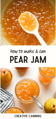 how to make and can pear jam