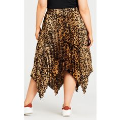 Make a fierce style statement in the trending Pleated Print Skirt. Pair with a t-shirt & heels for a cool & chic casual look.Key Features Include:- Pull on style- Elasticated back waist- Pleated satin-feel fabrication- Fully lined- Below the knee handkerchief hemlineOuter: 100% Polyester. Lining: 100% Viscose.HAND WASH COLD SEPARATELY, NO BLEACH, LINE DRY, DO NOT TWIST OR WRING, LOW IRONImported Spring Trendy Bottoms With High-low Hem, Trendy High-low Hem Bottoms For Spring, Trendy Spring Bottoms With High-low Hem, Casual Leopard Print Party Bottoms, Casual Asymmetrical Hem Bottoms For Day Out, Casual High-low Hem Bottoms For Day Out, Casual Leopard Print Bottoms For Night Out, Chic Leopard Print Bottoms For Spring, Trendy Asymmetrical Hem Bottoms For Day Out